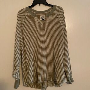 American Eagle Outfitters Green Striped Sweater